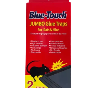 Blue Touch Jumbo Glue Traps for Rats & Mice (2 Traps)